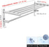 lanliebao 20-30 Inche 304 3M 2-Tier Towel Bars Retractable Stainless Steel Bath Towel Rack Strong Adhesive Bathroom