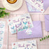 50 4 6 Inch Whaline Pcs Mermaid Thank You Cards Greeting Cards Purple Glitter Boxed Blank Note Card with Envelope