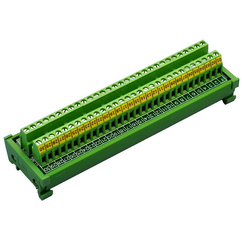 Electronics-Salon DIN Rail Mount 30 Position Screw Terminal Block Distribution Module, 24A / 400V