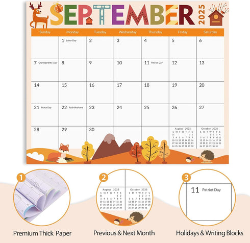 Magnetic Calendar for Refrigerator, 8'' x 10'' Fridge Calendar from May 2024 to December 2025, 20 Months Calendar for