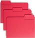 Smead SuperTab File Folder, Oversized 1/3-Cut Tab, Letter Size, Red, 100 per Box (11983)