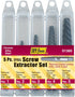 IVY Classic 01360 5-Piece Spiral Screw Extractor Set, Chrome Alloy-Steel, Sturdy Plastic Case
