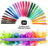 Retractable Gel Pens, 24 Color Set, Colorful Multi-color Ink, 0.5mm Fine Point for Journals Notebooks