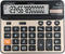 Large Mechanical Calculator, Dual Power Desk Calculator 14 Digit, Extra Large 5In LCD Display for Office, Home, School