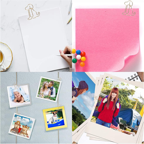Dog Paper Clips - 100pcs Puppy Design Bookmarks, Cute Paper Clips with Storage Box for Office School Organizing Supplies