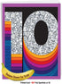 The Best Card Company Jumbo 10th Milestone Anniversary Congratulations Notecard w/Envelope, 8.5 x 11