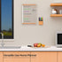 Clear Glass Weekly Dry Erase Calendar Whiteboard, 15x11" Menu & Meal Planner for Home Kitchen, Wood Marker Holder and 4