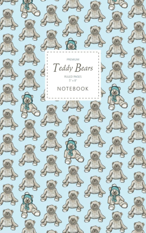 Teddy Bears Notebook - Premium Ruled Pages - 5x8 - Fun Notebook with 96 Lined Pages (Junior Legal Pad)