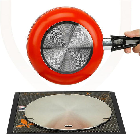 Heat Diffuser for Glass Gas Stove Cooktop, Beswarmy Induction Adapter Plate, Stainless Steel Diffuse Plate with Handle