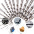 COMOWARE Drill Bit Sets for Metal, 19 Pcs Straight Shank M2 HSS Drill Bits for Stainless Steel & Wood