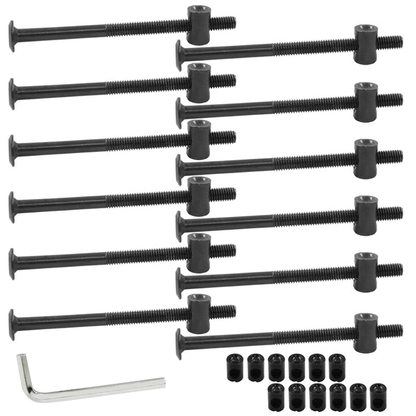 Biaungdo M6 x 90mm Hex Drive Socket Furniture Barrel Screws Bolt Nuts Furniture