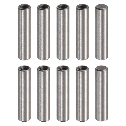 uxcell M3 Internal Thread Dowel Pin 10pcs 5x20mm Chamfering Flat Carbon Steel Cylindrical