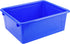 Storex Letter Size Deep Storage Tray, Organizer Bin with Non-Snap Lid, Blue, 5-Pack