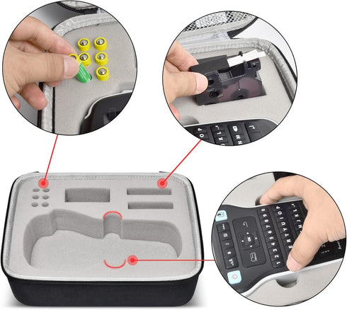 Case Compatible with DYMO Label Maker LabelManager 160/280, Portable Label Printer Storage Organizer, Gray