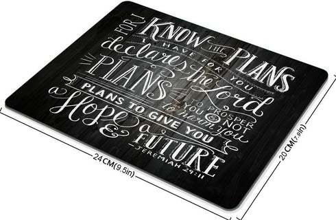 Smooffly Custom Gaming Mouse Pad, Vintage Bible Verse Quotes on Deadwood, Non-Slip Thick Rubber