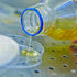 1000ml Graduated Glass Round Media Storage Bottle, Blue GL45 Screw Cap, 3.3 Borosilicate Glass
