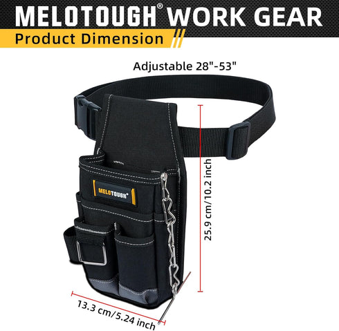 MELOTOUGH Pocket Tool Pouch Tool Belt Pouches with Belt Clip Utility Mini Tool Organizer Pouch for Electrician,Carpenter,Construction,Technician by MELOTOUGH