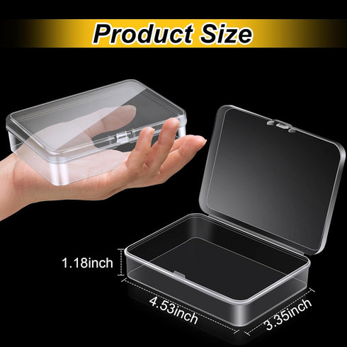 Dcocdeely 18 24 (18) Pcs Plastic Crayon Box Holds Crayon With Hinged Lid, Clear Crayon Organizer Crayon Holder Case