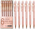 Stylus Pens for Touch Screens, 6 Pack Rose Gold Inspirational Ballpoint Pens, Cute Office Supplies for Women
