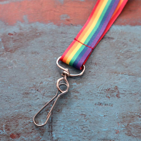 Specialist ID 2 Pack Rainbow Lanyard with Breakaway, Cute Neck Strap Keychain for Badge Holder and Keys