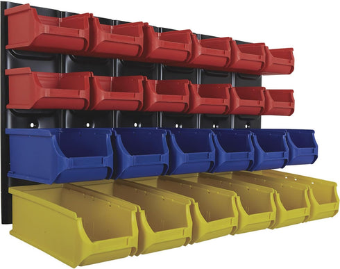 24 Ironton Metal Louvered Panel System with Bins
