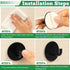 NEATABY 4 Pcs Black Razor Holder Bathroom Hooks Adhesive Heavy Duty Stainless Steel Multi Storage Shower Hooks