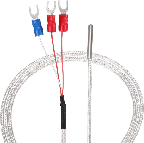 uxcell PT100 RTD Temperature Sensor Probe 3 Wires Cable Stainless Steel 50cm (Temperature Range: -50 to 200C)