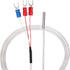 uxcell PT100 RTD Temperature Sensor Probe 3 Wires Cable Stainless Steel 50cm (Temperature Range: -50 to 200C)