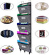 homyfort Over the Door File Organizer with 5 Extra Large Pockets, Hanging File Folders for Mail, Notebooks, Black with