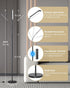 LED Floor Lamp with Remote Control Foot Switch for Living Room, Stepless Adjustable Colour Temperature Brightness