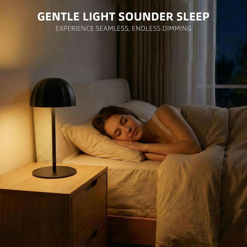 2-in-1 Dimming, Modern Table Lamp & Bottle Lamp, Pleated Metal Shade Touch Control Lamp | Adjustable Height, Warm Light
