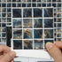 25Pcs Self-Adhesive Mosaic Tile Transfer, Peel and Stick Waterproof Backsplash Tile Sticker for Kitchen Bathroom