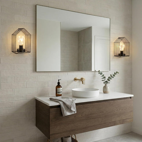 Set 2 7''H 6-Hour Bulb JHY DESIGN of Battery Operated Wall Sconce Metal Wall Mount Lamp with Timer and Fairy Lights