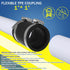 5 Pcs Flexible TPE Coupling with Stainless Steel Clamps for Plastic and Copper Plumbing Connections