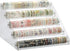 BTSKY 5 Tier Washi Tape Organizer - Clear Plastic Storage Rack, Assembly Holder for Scrapbooking Art Craft Supplies