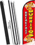 HunnmingRe 15 ft Breakfast Burritos Feather Flag Kit Breakfast Burritos Sign Mexican Food