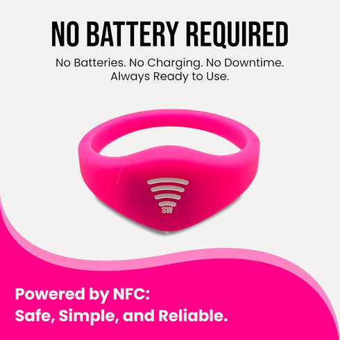 Sharewear Kids ID Bracelet Fitted NFC Safety Wristband, Slip-On Child ID Band for Emergency Contact Info, Waterproof
