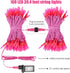 39 100 8 Minetom Pink Mini Christmas Lights - Feet LED Fairy String Lights with Lighting Modes Waterproof Connectable