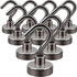Neosmuk Magnetic Hooks, 27 lb+ Heavy Duty Earth Magnets with Hook for Refrigerator, Pack of 10
