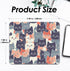 Round Face Cat Mouse Pad, Square Stitched Edge, Premium Washable Cloth, Non-Slip Rubber Base, 9.25x7.75x0.12 inch