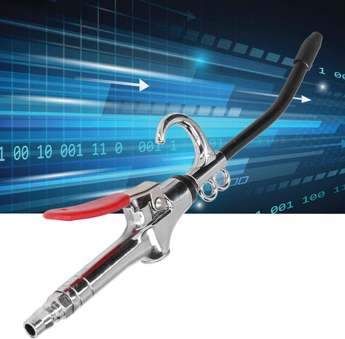 High Volume Powerful Industrial Air Blow Gun with Angled Bent Air Flow Nozzle, High Pressure Handheld Air Blower Gun 0.6 1.5Mpa for Pneumatic Air Compressor, Practical Dust Cleaning Tool