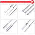 10 Pieces Stainless Steel Lab Spatula Micro Sampling Scoop Double Ended Mixing Spoon Laboratory Measuring Spoon for Powders Gel Cap Filler
