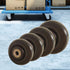 4Pcs 3" 3/8" PU Caster Wheels Heavy-Duty Replacement Wheels for Platform Trucks, Snow Blowers & Grills Axle, Smooth