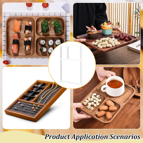3 BENECREAT Pocket Valet Tray Router Templates, Rectangle Clear Acrylic Template, Woodworking Router Template