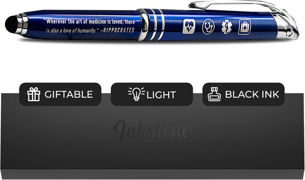 Inkstone Medical Inspirational Gift Pen with Quote: "Wherever the Art of Medicine is Loved, There is Also a Love of