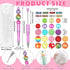 Cholemy 24 Sets Plastic Beadable Pens Assorted Bead Pens Multicolor Beads Bubblegum Beads Crystal Spacer Beads Black Ink Ballpoint DIY Bead Pen Set for Kids Women Office Gifts School (Beautiful) by Cholemy