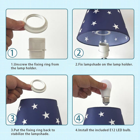 HERBESTBAY 14 Inch Bulb, HB-LFL905 Table Lamp, Adorable Racing Road Style Kids Desk Lamp, Car Bedside Lamp Ideal
