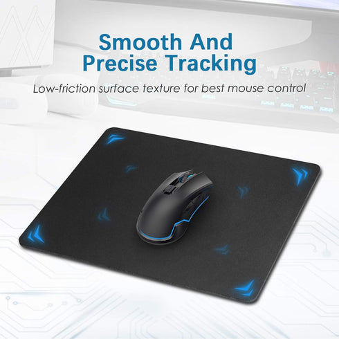 Mouse Pad 9.5×8.0×0.12 inches, Premium-Textured Non-Slip Rubber Base Mouse Mat for Office & Home, Black