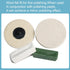 FPPO 30 3 Inch Conditioning,1/4" PCS Quick Change Sanding Disc Surface Shank Nylon Non-Woven Felt Sanding Pads