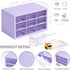 Desk Storage Organizer with 9 Drawers, Clear Plastic Storage Cabinet for Makeup, Office, Craft, and Art Supplies
